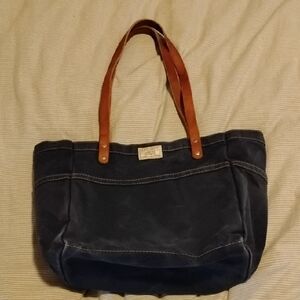 Artifact USA made Tote With Leather Handles - Navy